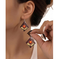 Hand Painted Wooden Earrings